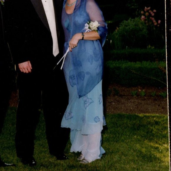 Sleeveless Maxi Dress, Blue Ombre, Vintage (late 90s) Regine Los Angeles - S - Picture 3 of 16